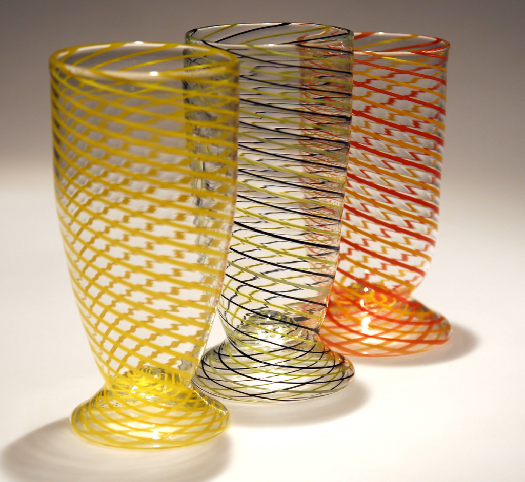 handblown glass cups by zac gorell